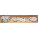 (lot of 10) A group of ten Chinese famille-rose dishes