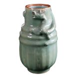 A Chinese Longquan Celadon Dragon Jar