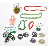 Collection of multi-stone bead, metal jewelry