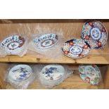 (lot of 18) Two Shelves of Japanese Ceramics