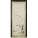 Japanese Sumi-e Painting on Panel