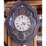 Napoleon III mother of pearl inlaid wall clock