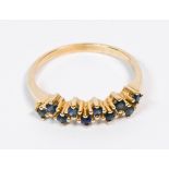 Sapphire,14k yellow gold ring