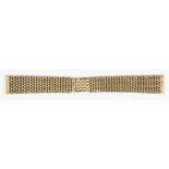 Woven 14k yellow gold watch band