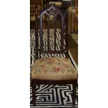 American Gothic Revival slipper chair circa 1860