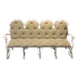 An Arthur Court painted aluminum antler settee