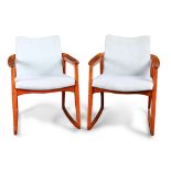 A pair of Danish Modern Ole Wanscher rocking chairs