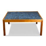 A Danish Modern Hangard Mobler Nykobing Mors tile top cocktail table