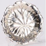 International sterling dish fashioned in the shape of a leaf
