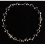 "Pools of light" rock crystal quartz silver necklace