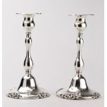 A pair of Shreve & Co Art Nouveau sterling candlesticks