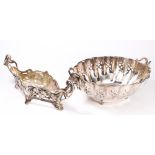 (lot of 2) Silverplate decorative table articles