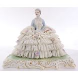 Italian crinoline figural sculpture depicting a young lady