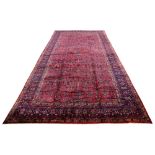 Antique palace sized Mohajeran Sarouk carpet