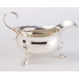 A George II sterling sauce boat