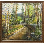 Painting, Bridge over Creek