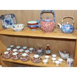 (lot of 26) Two Shelves of Japanese Ceramics,