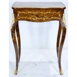 A Louis XV style gilt bronze inlaid kingwood poudreuse