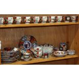 (lot of 34) 2 shelves of Japanese Imari Ware