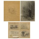 Drawings, Granville Redmond