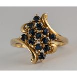 Sapphire, 10k yellow gold ring