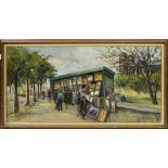 Painting, Parisian Street Scene