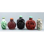 (lot of 5) A group of Five Chinese snuff Bottles