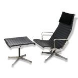 A Charles and Ray Eames for Herman Miller Executive office chair and ottoman