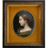 A Framed KPM porcelain plaque