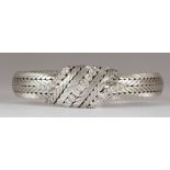 Diamond, 18k white gold bracelet