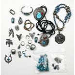 Collection of multi-stone, arrowhead, sterling silver, silver, metal jewelry