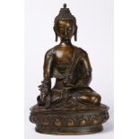 A Chinese Cast Bronze Figure of a Seated Buddha
