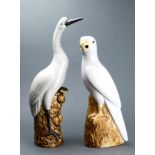 (lot of 2) Two Chinese Enameled Ceramic Birds
