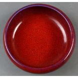 Chinese Copper Red Ceramic Bowl
