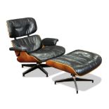 A Charles and Ray Eames for Herman Miller 670 and 671 armchair and ottoman