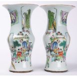 (lot of 2) A Pair of Chinese enameled vases