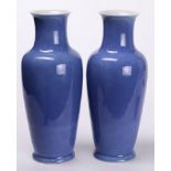 (lot of 2) Two Chinese blue Porcelain Vases