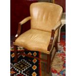Georgian style leather armchair