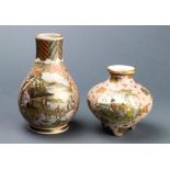 (lot of 2) Japanese Satsuma Vases