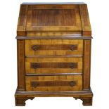 A Continental Neoclassical inlaid diminutive slant front desk