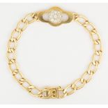 Hammerman brothers diamond, 14k white and yellow gold bracelet