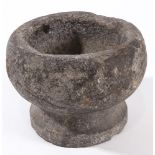 A Hawaiian stone bowl or mortar circa 1800