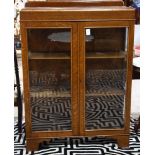 Arts and Crafts quartersawn oak china cabinet