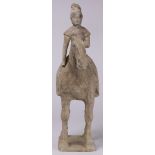 A Chinese Pottery Figure riding a horse