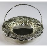 A Victorian sterling basket fashioned in the Rococo taste