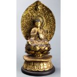 Japanese Gilt Wooden Buddha