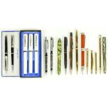 A group of collectible fountain pens
