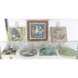 (lot of 7) Rookwood Pottery tile group