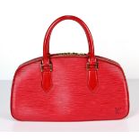 Louis Vuitton Epi Jasmin handbag, executed in red Epi leather and together with a dustbag, 12.5"l