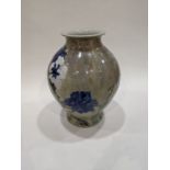 A Mid Century floral decorated ovoid vase, 19"h x 14"w Provenance: Property from the estate of